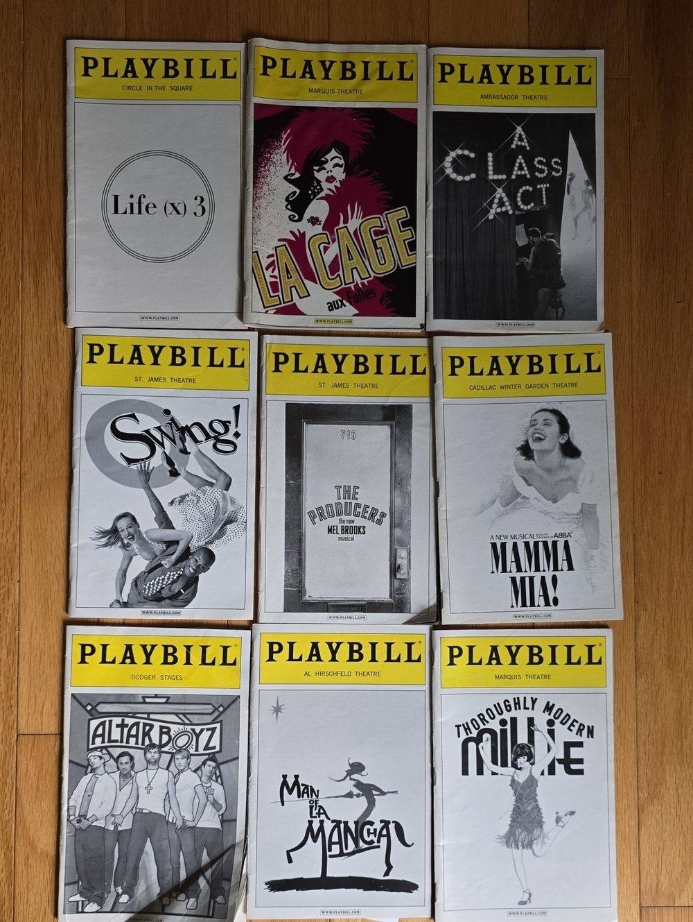 Playbills from 2000 To Present day.